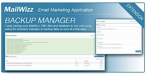 Backup Manager for MailWizz EMA