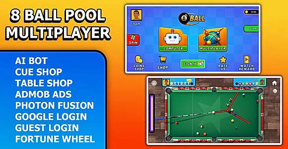 8 Ball Pool Billiards Multiplayer Game Unity Code