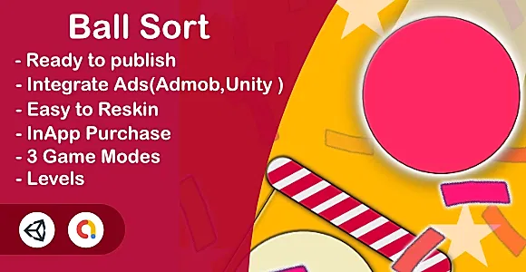 Ball Sort - Color Bubble Sort Puzzle (Unity Complete + Admob + Unity Ads+iOS+Android)