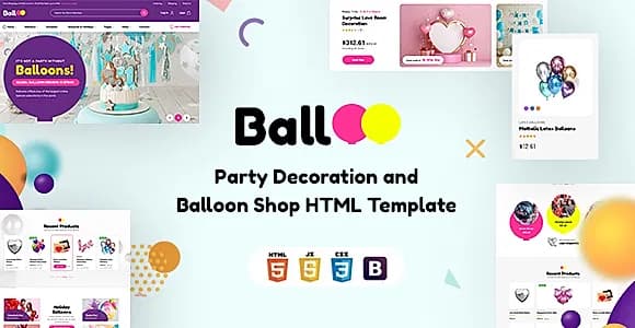 Balloo | Party Decoration and Balloon Shop HTML Template