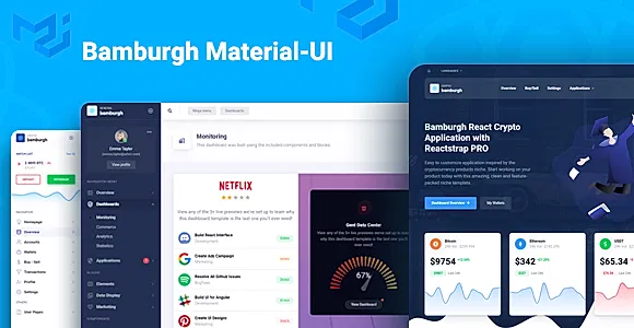 Bamburgh React Admin Template with Material-UI