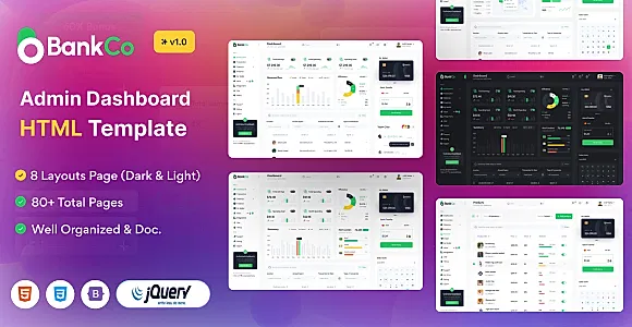 Bankco - Admin Dashboard HTML Templates