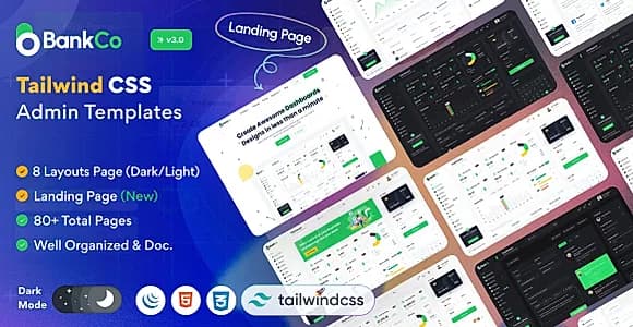 Bankco - Tailwind CSS Admin Templates
