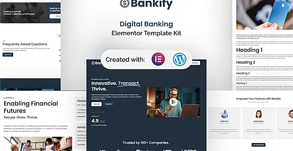 Bankify - Digital Banking Elementor Pro Template Kit