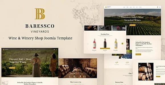 Baressco - Wine, Vineyard & Winery Joomla 5 Template
