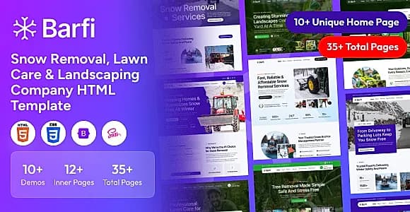 Barfi - Snow Removal, Lawn Care & Landscaping Company HTML Template