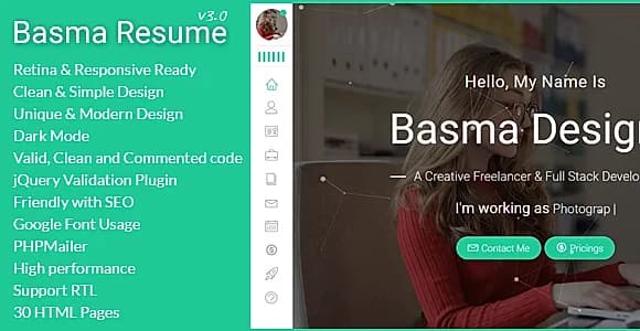 Basma - Resume / CV Template + RTL