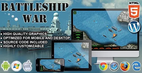 Battleship War - HTML5 Skill Game