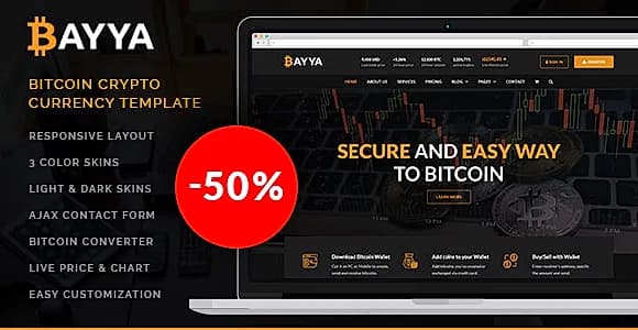 Bayya - Bitcoin Crypto Currency Template