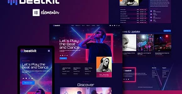 BeatKit - Music Events Elementor Template Kit