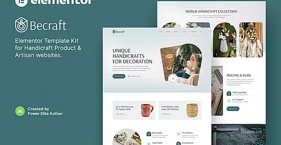 Becraft – Handicraft & Artisan Elementor Template Kit