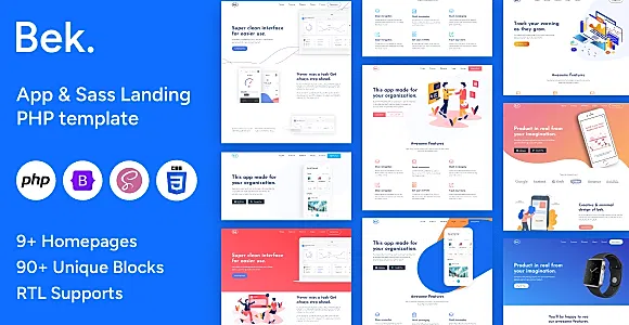 Bek - PHP Saas & Software Template