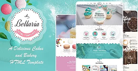 Bellaria - A Delicious Cakes and Bakery HTML Template