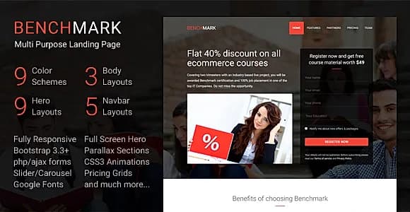 Benchmark - Multipurpose Landing Page HTML Template
