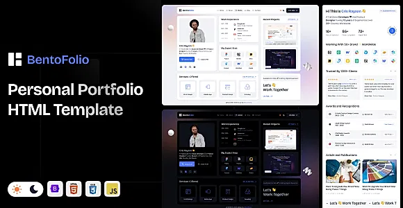 Bentofolio - Personal Portfolio HTML Template