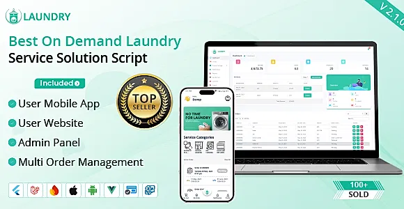 Best laundry app with Admin panel | Laundry booking system | Quick wash | On-Demand Laundry