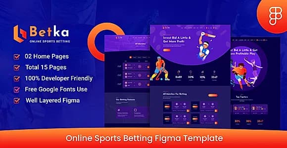 Betka - Online Sports Betting Figma Template