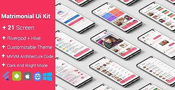 BetterHalf Flutter - Matrimony Flutter Responsive UI Kit with Riverpod