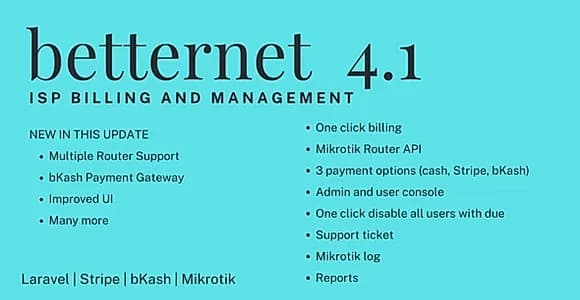 Betternet ISP Billing with Mikrotik API