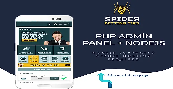 Betting Tips - Nodejs - PHP Admin Panel - Kotlin