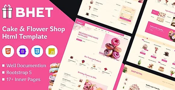 BHET | Cake & Flower HTML5 Template