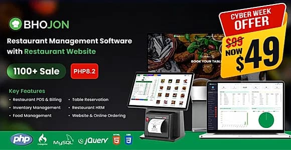 Bhojon - Best Restaurant Management Software with Restaurant Website