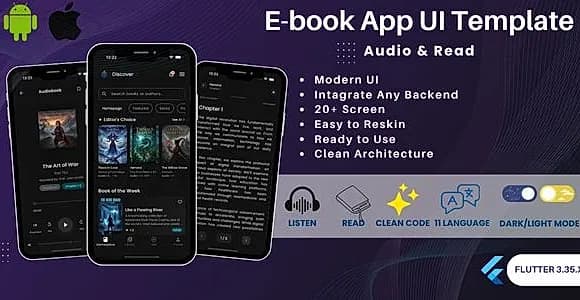 Biblify E-book - Flutter E-book UI kit