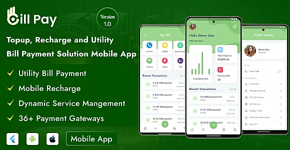 Bill Pay - Topup, Recharge And Utility Bill Payment  Mobile App