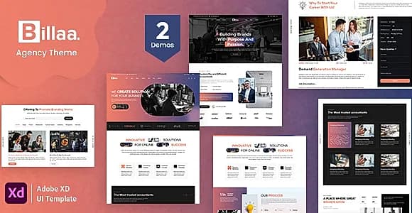 Billa - Business Agency Website Abobe XD Template