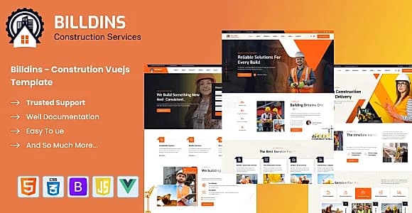 Billdins - Vuejs Construction & Business Template