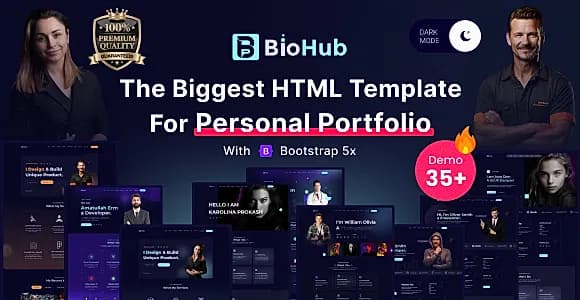 BioHub - Personal Portfolio HTML Template