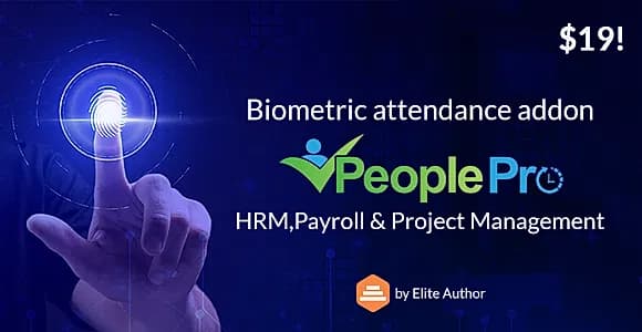 Biometric Attendance Addon for PeoplePro HRM, Payroll, Project Management