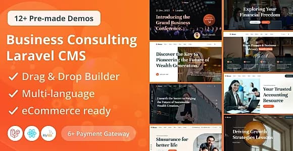Bione - Business Consulting Laravel CMS With Live Page Builder