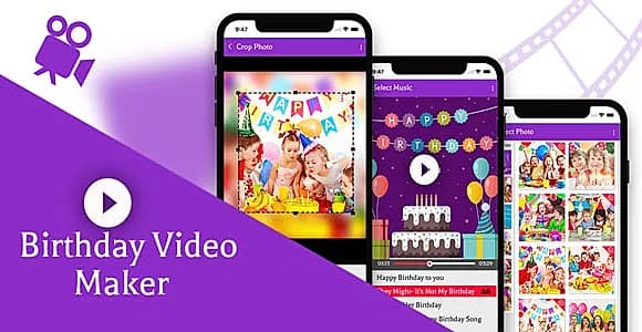 Birthday Video Maker with Music - Android App + Facebook Integration
