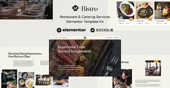 Bistro - Restaurant & Catering Services Elementor Template Kit