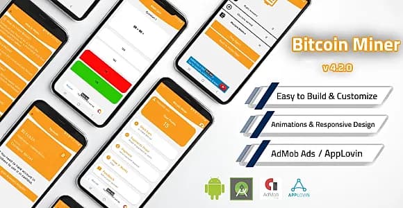 Bitcoin Miner App with Admin Panel and Admob