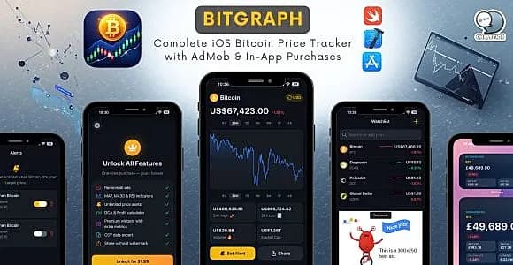 BitGraph – Complete iOS Bitcoin Price Tracker with AdMob & In-App Purchases