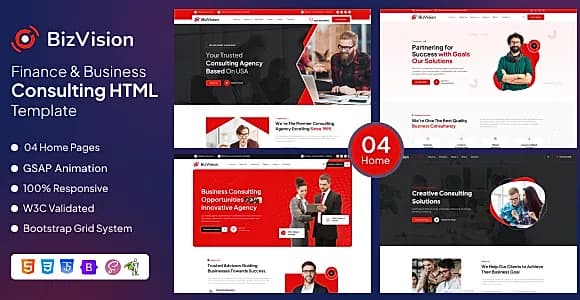 BizVision – Finance & Business Consulting HTML Template