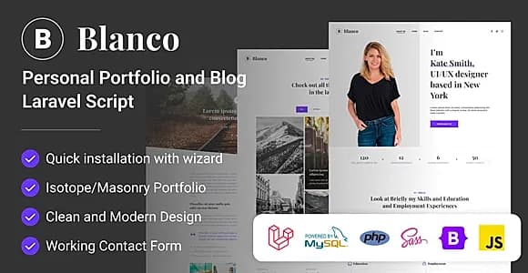 Blanco | Personal Portfolio and Blog Laravel Script