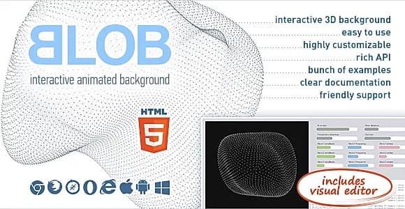 BLOB - Interactive Animated 3D Background
