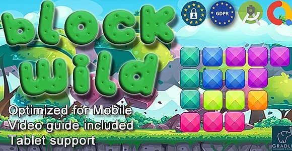 Block Puzzle Wild (Admob + GDPR + Android Studio)