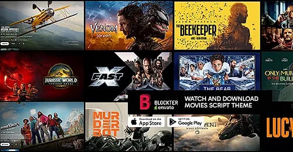 Blockter - Watch and download Movies Script Theme