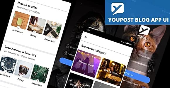 Blog app UI React Native