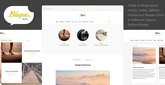 Blogex - Minimal HTML Responsive Blog Theme