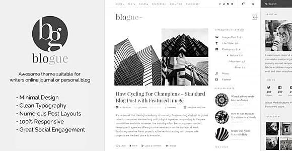 Blogue WordPress Theme