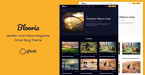 Blooria - Modern and Clean Magazine Ghost Blog Theme