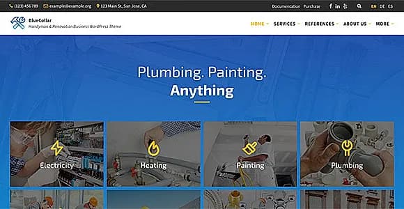 BlueCollar WordPress Theme