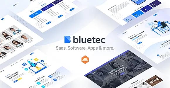 Bluetec - Saas, IT Software, Startup and Coworking Website Template