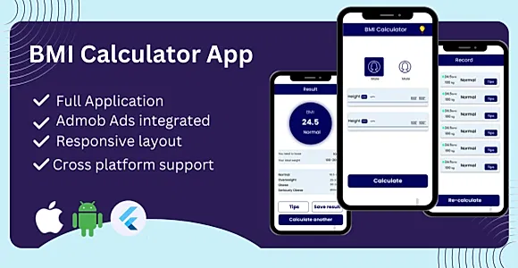 BMI Calculator App With Google Admob Ads Integrated