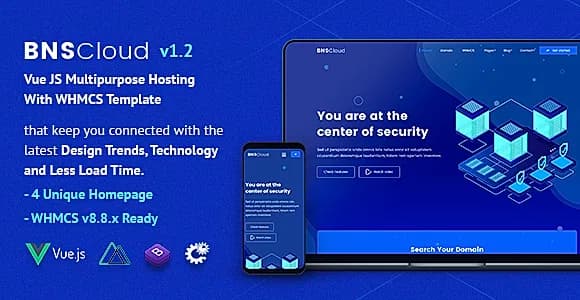 BNSCloud | Vue JS Multipurpose Hosting Template